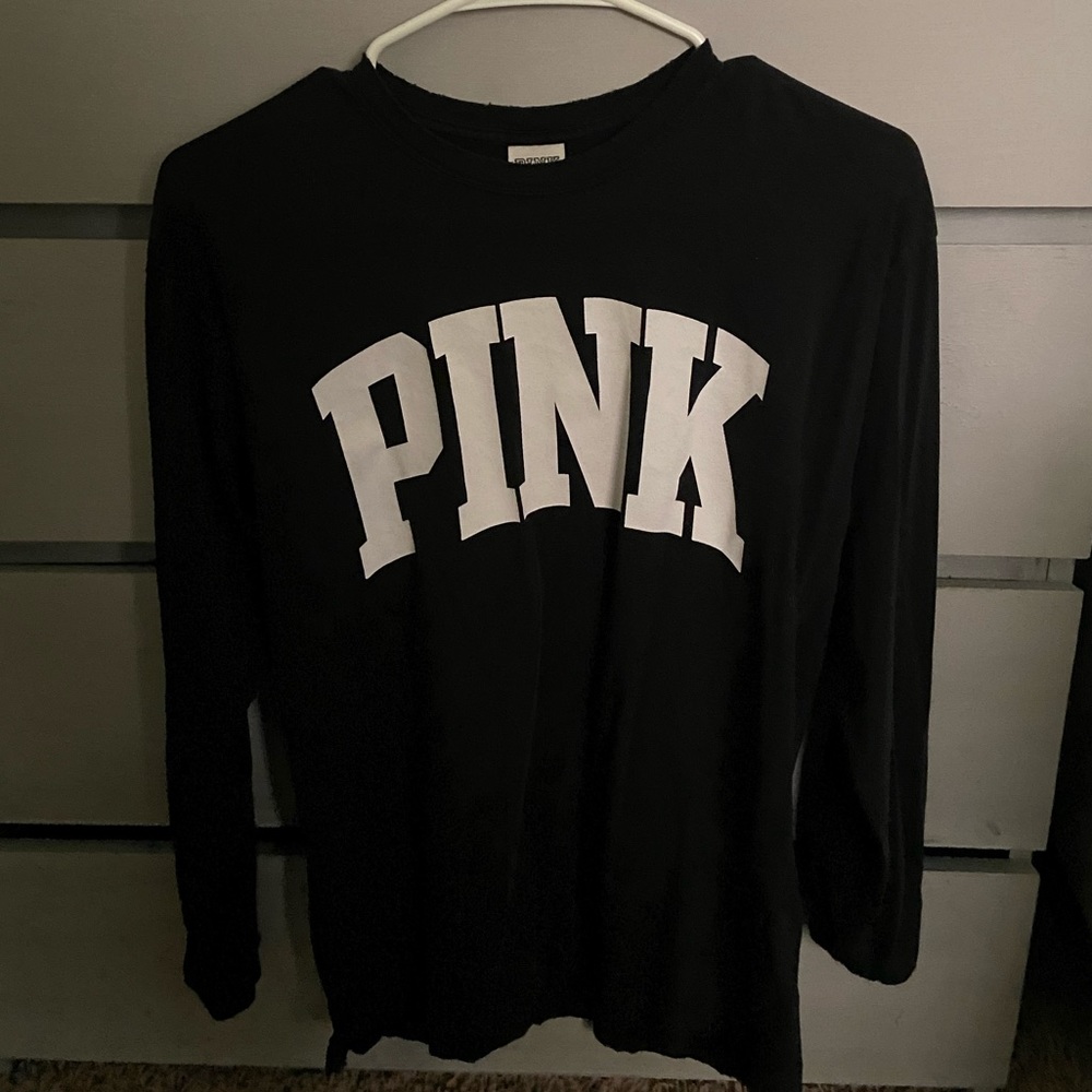 Victorias Secret Pink Black Long Sleeve